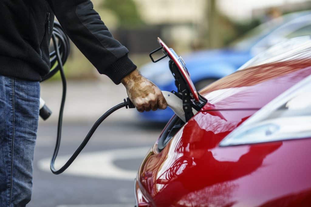 the charger of the car